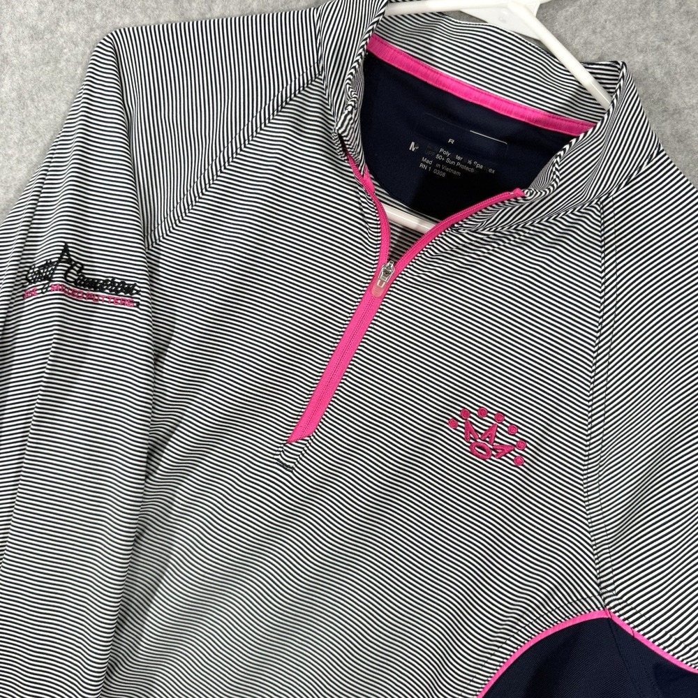 Scotty Cameron Peter Millar Shirt Women's Medium 7 Point Crown Navy White Stripe